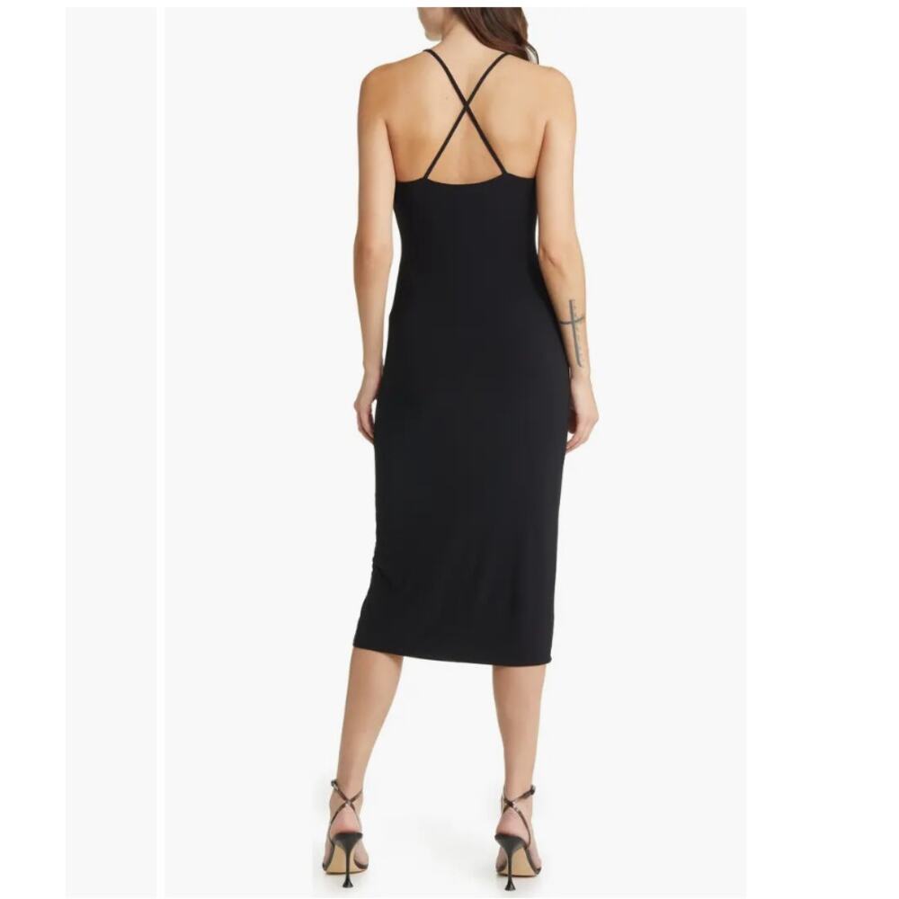 Chelsea28 Cross Back Black Sleeveless Midi Dress Size xs - Picture 7 of 7